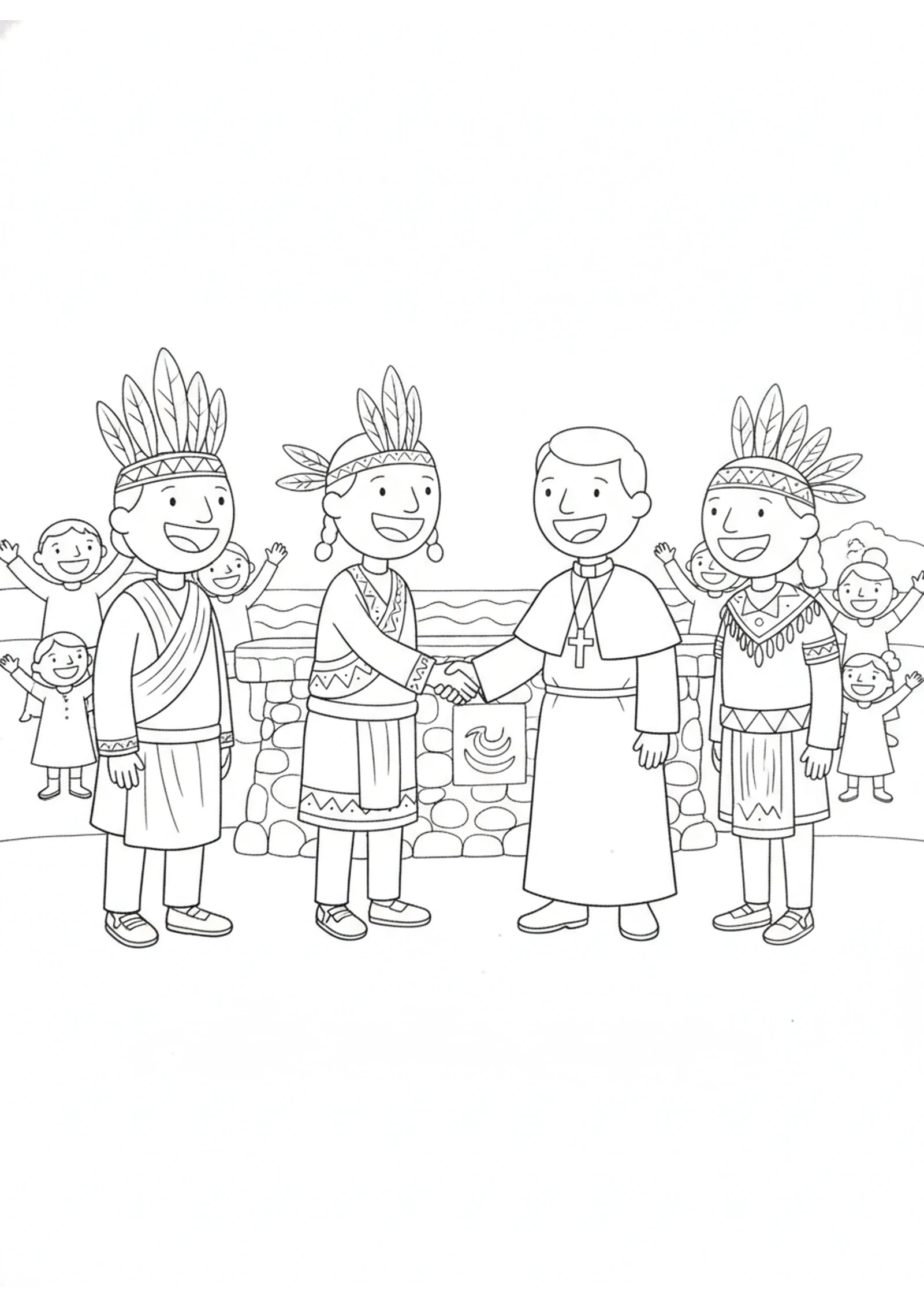 Friends Make Peace — printable Bible coloring page from The Altar of Witness — A War Averted