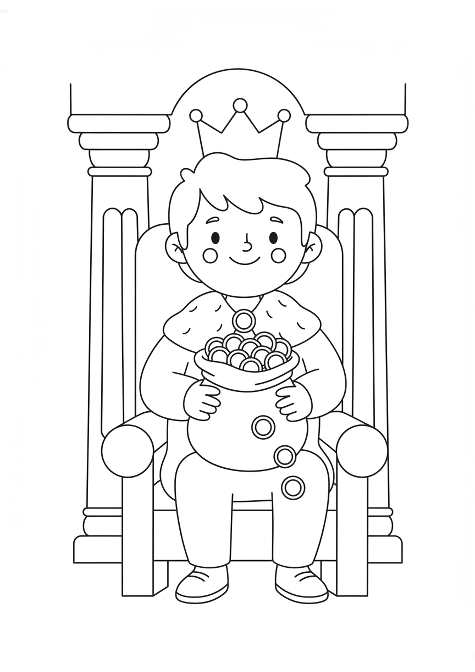 The Young King and His Silver — printable Bible coloring page from Amaziah and the Hired Soldiers — God Can Give You More