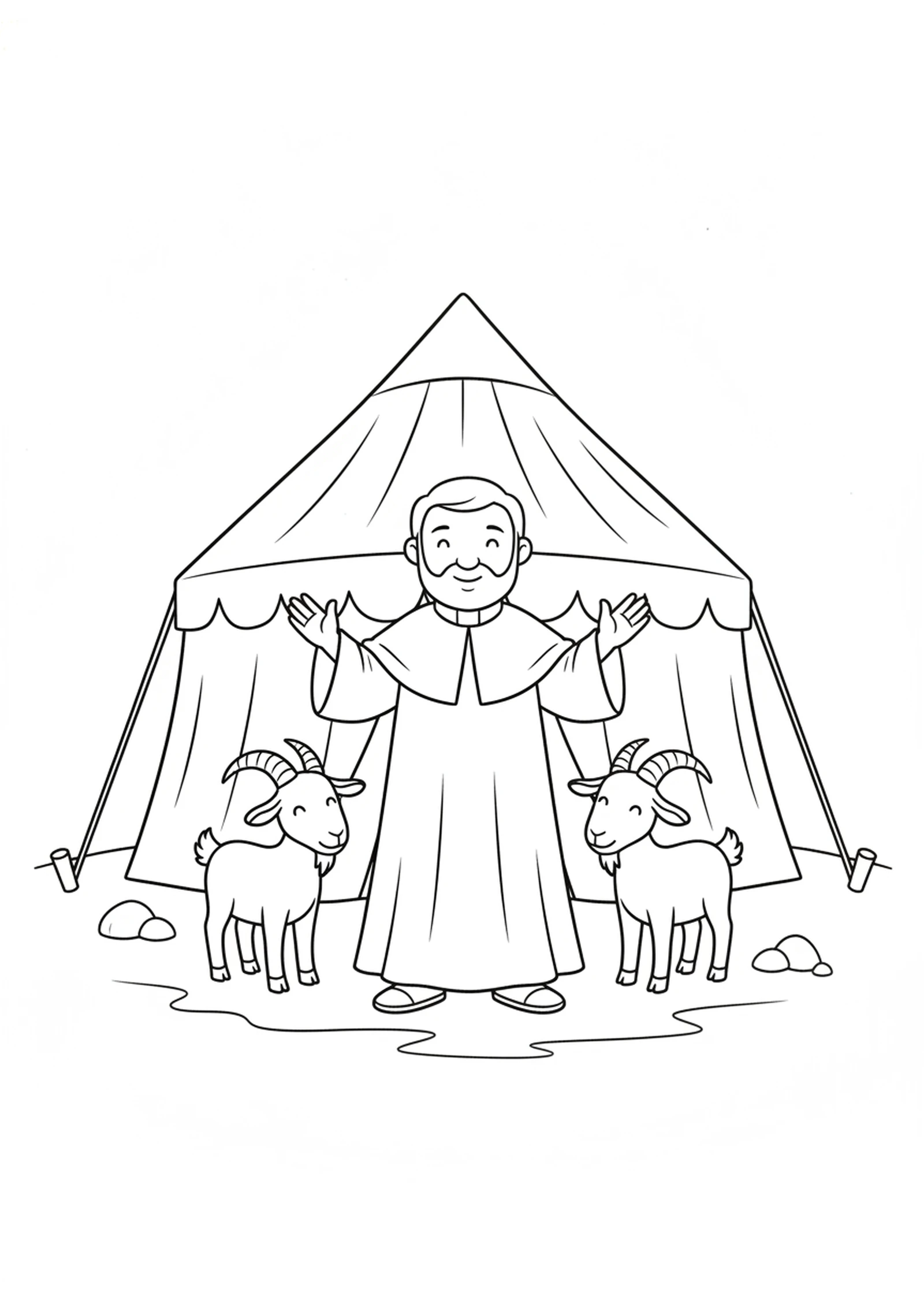 Aaron the High Priest — printable Bible coloring page from The Day of Atonement