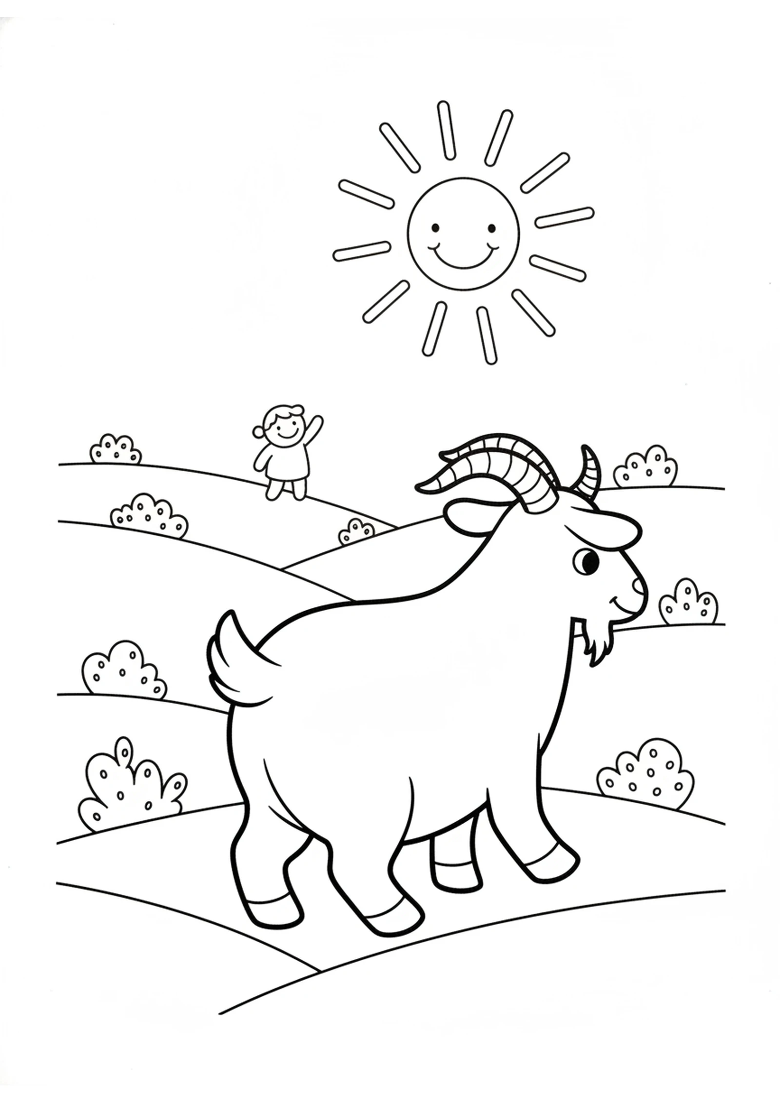 The Scapegoat Goes Free — printable Bible coloring page from The Day of Atonement