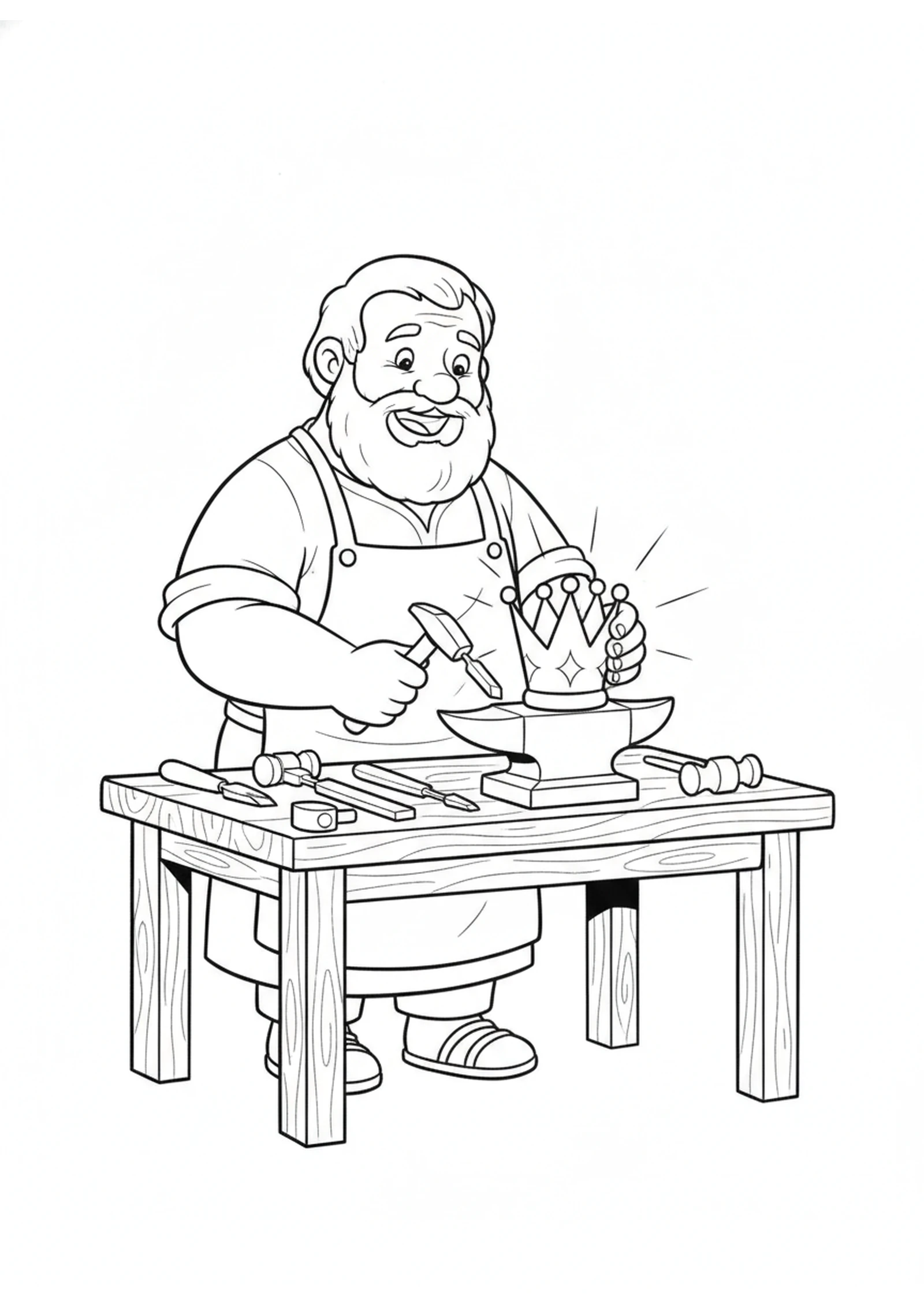 Bezalel the Artist — printable Bible coloring page from Bezalel and Oholiab — Artists for God