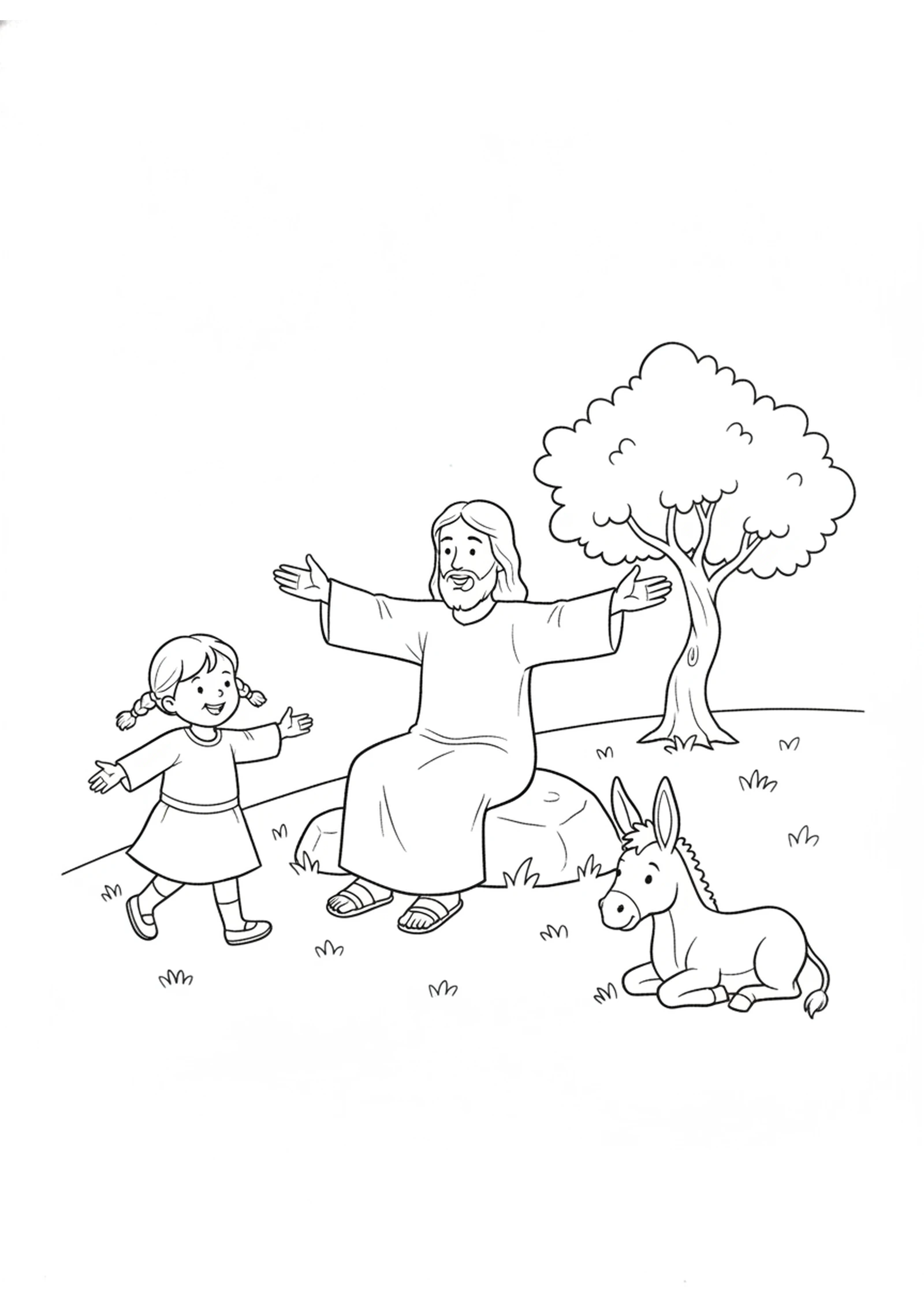 Come to Me — printable Bible coloring page from Come to Me, All Who Are Weary
