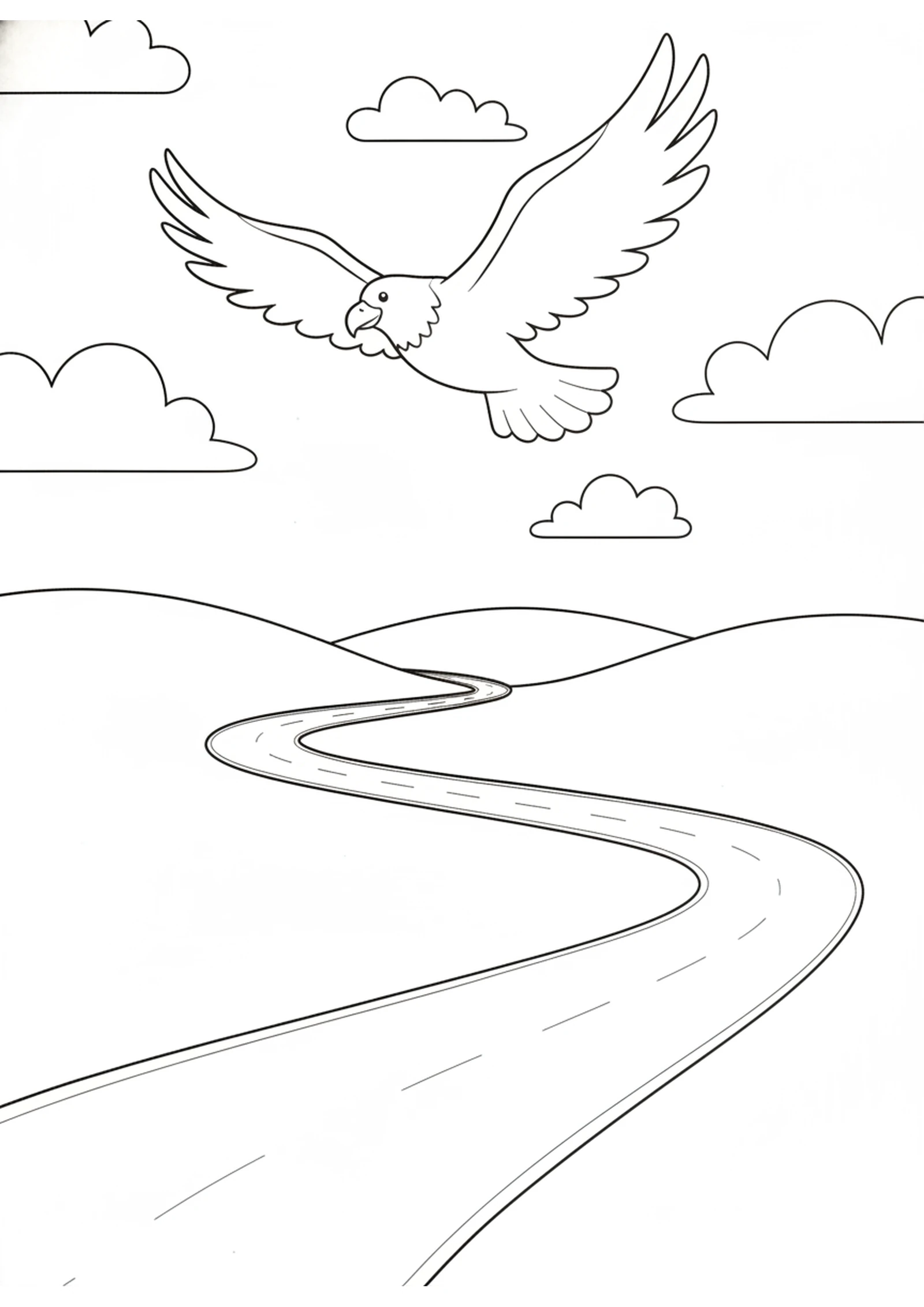 A Smooth Road Through the Hills — printable Bible coloring page from Comfort My People