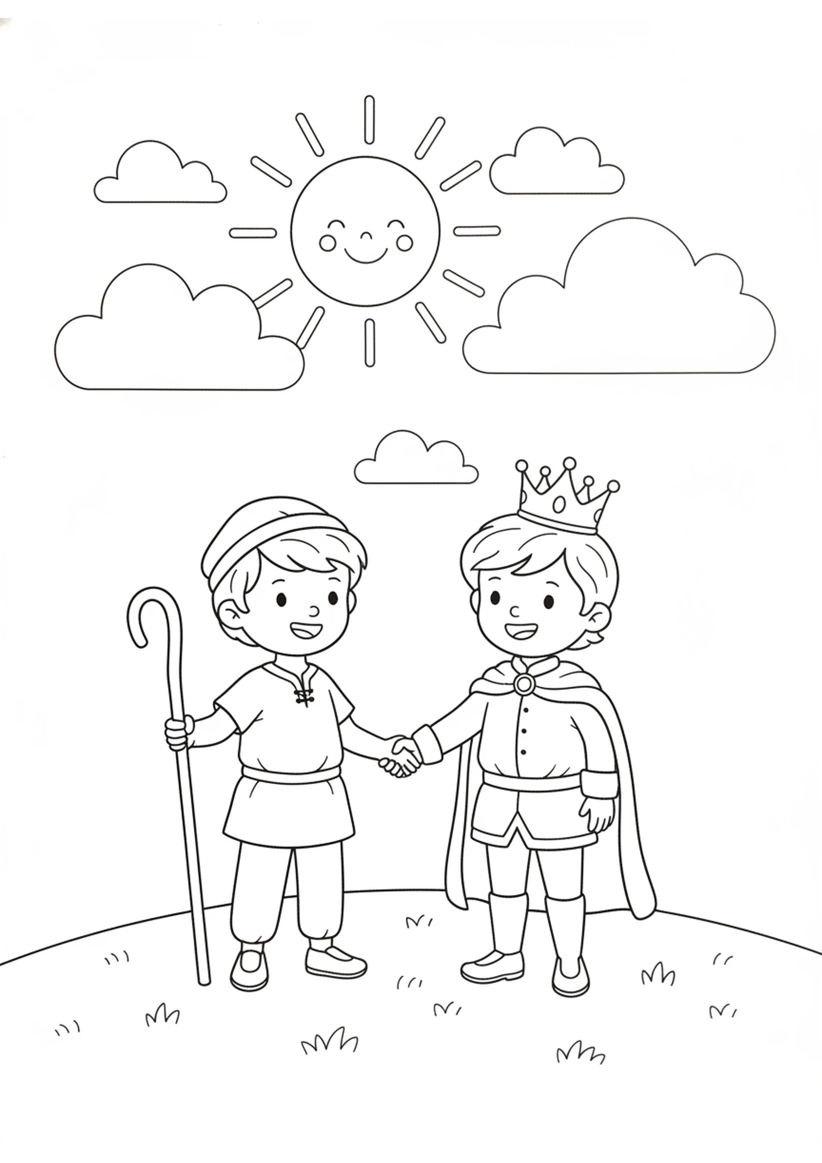 Best Friends Forever — printable Bible coloring page from David and Jonathan’s Friendship