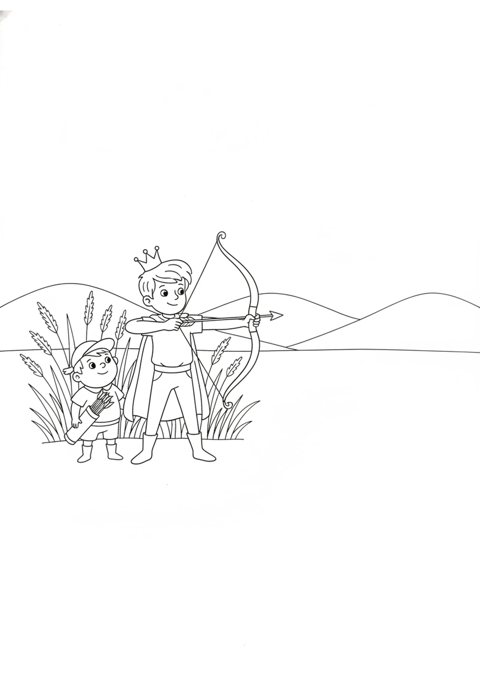 The Secret Arrow Signal — printable Bible coloring page from David and Jonathan’s Friendship