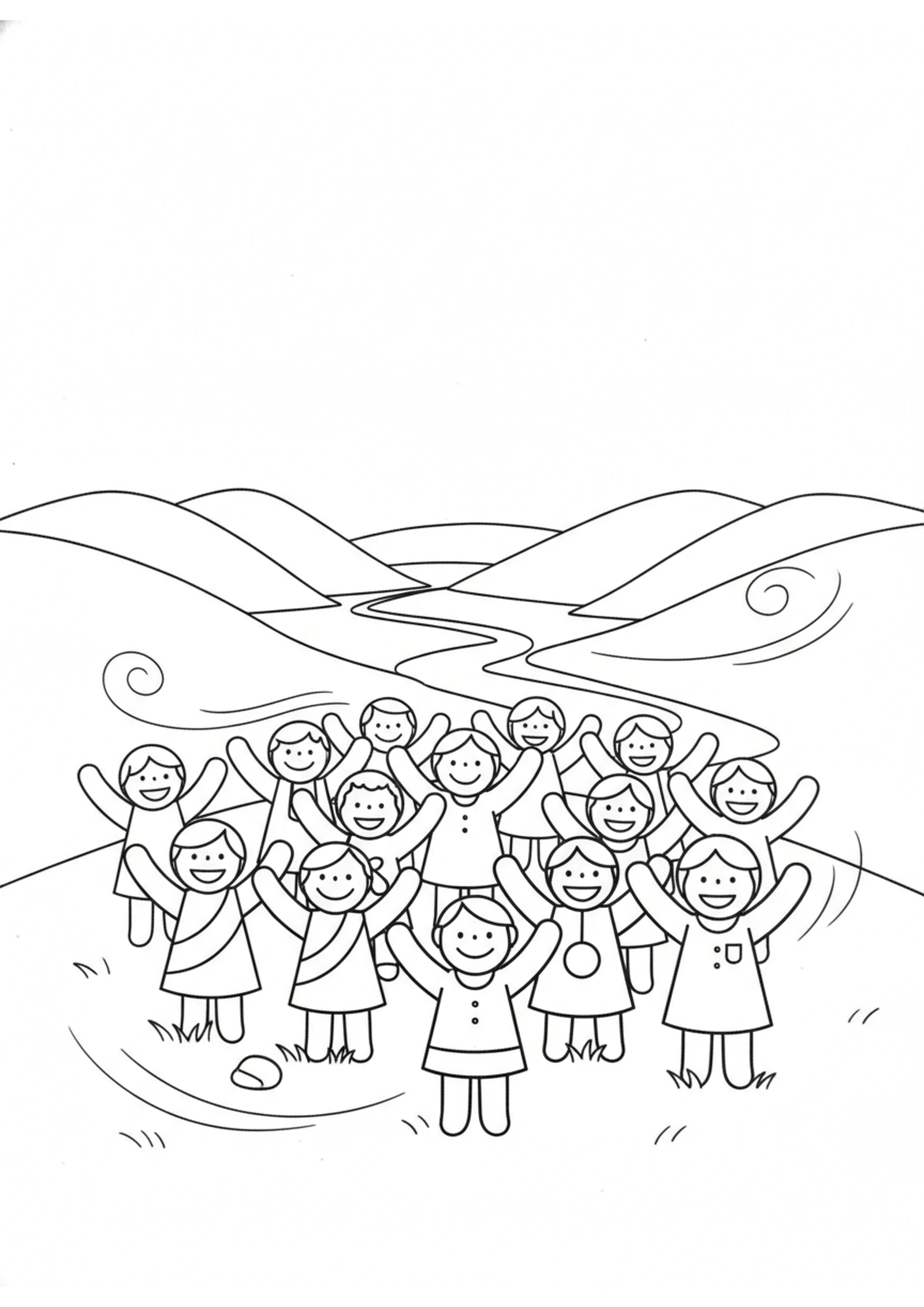 New life in the valley — printable Bible coloring page from The Valley of Dry Bones
