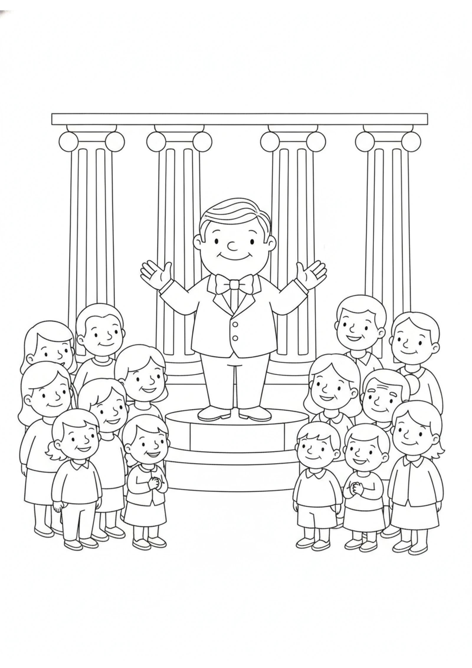 The Wise Leader Speaks — printable Bible coloring page from The Riot in Ephesus