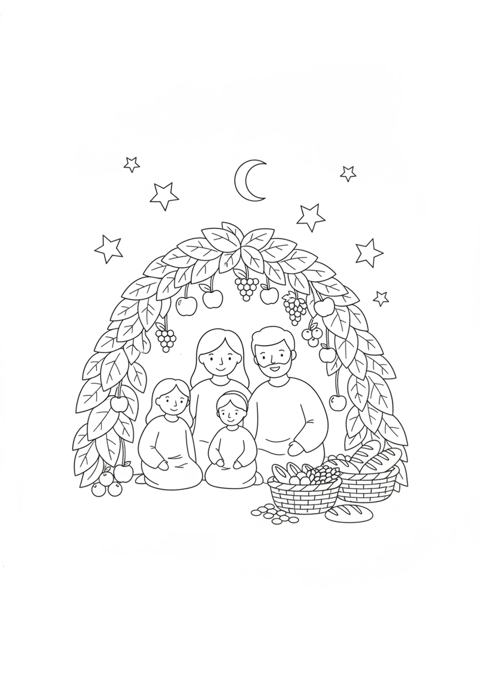 A Cozy Festival Shelter — printable Bible coloring page from God’s Special Festivals