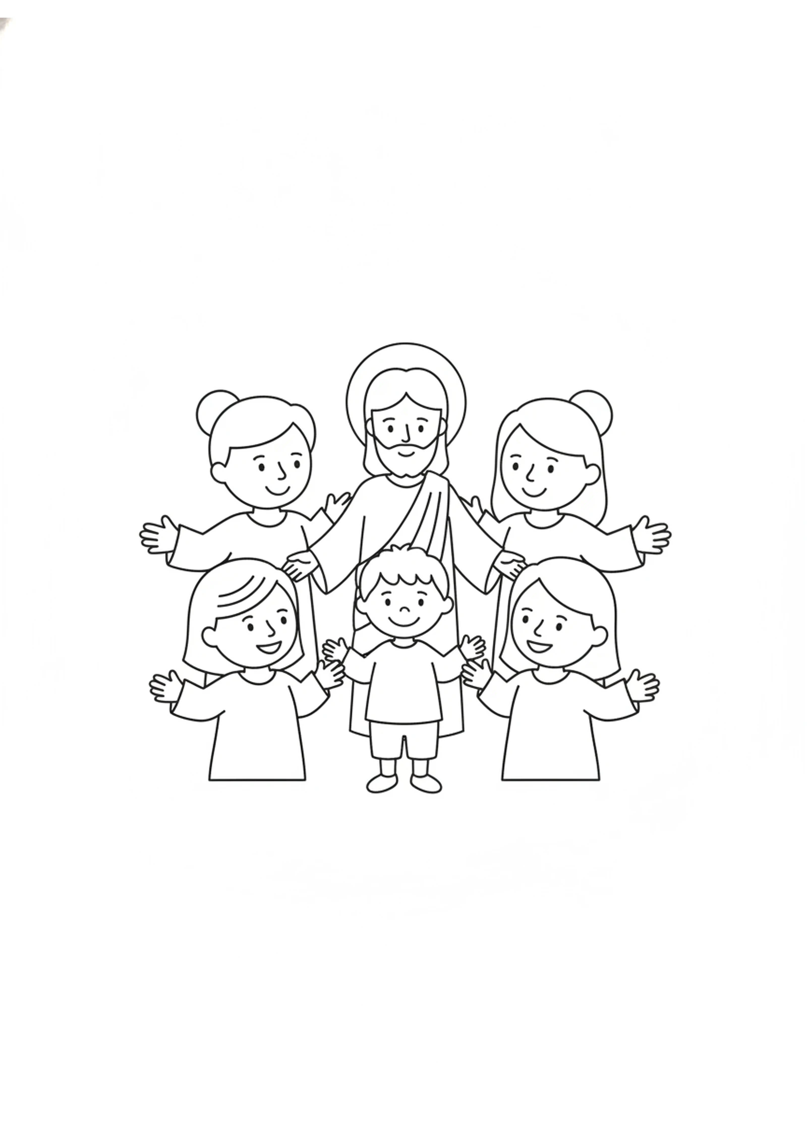 The Child in the Middle — printable Bible coloring page from The Greatest in the Kingdom