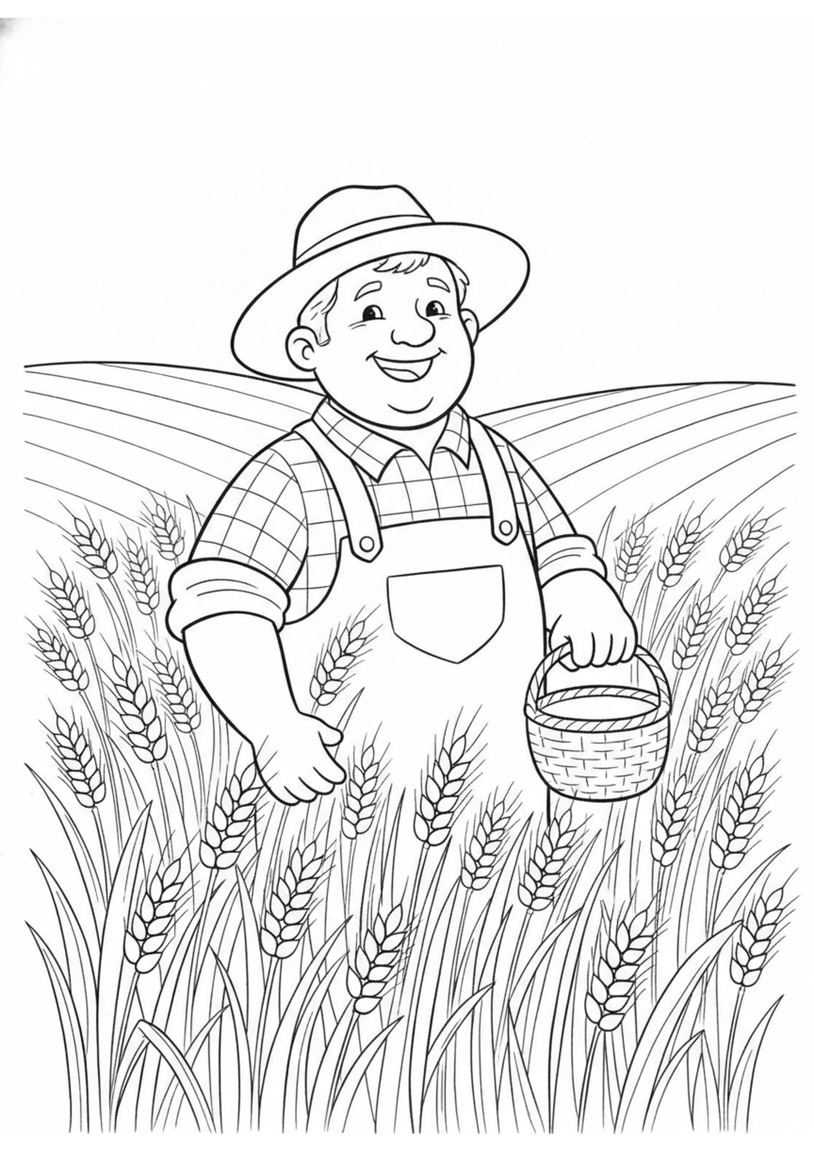 The Golden Harvest — printable Bible coloring page from The Growing Seed