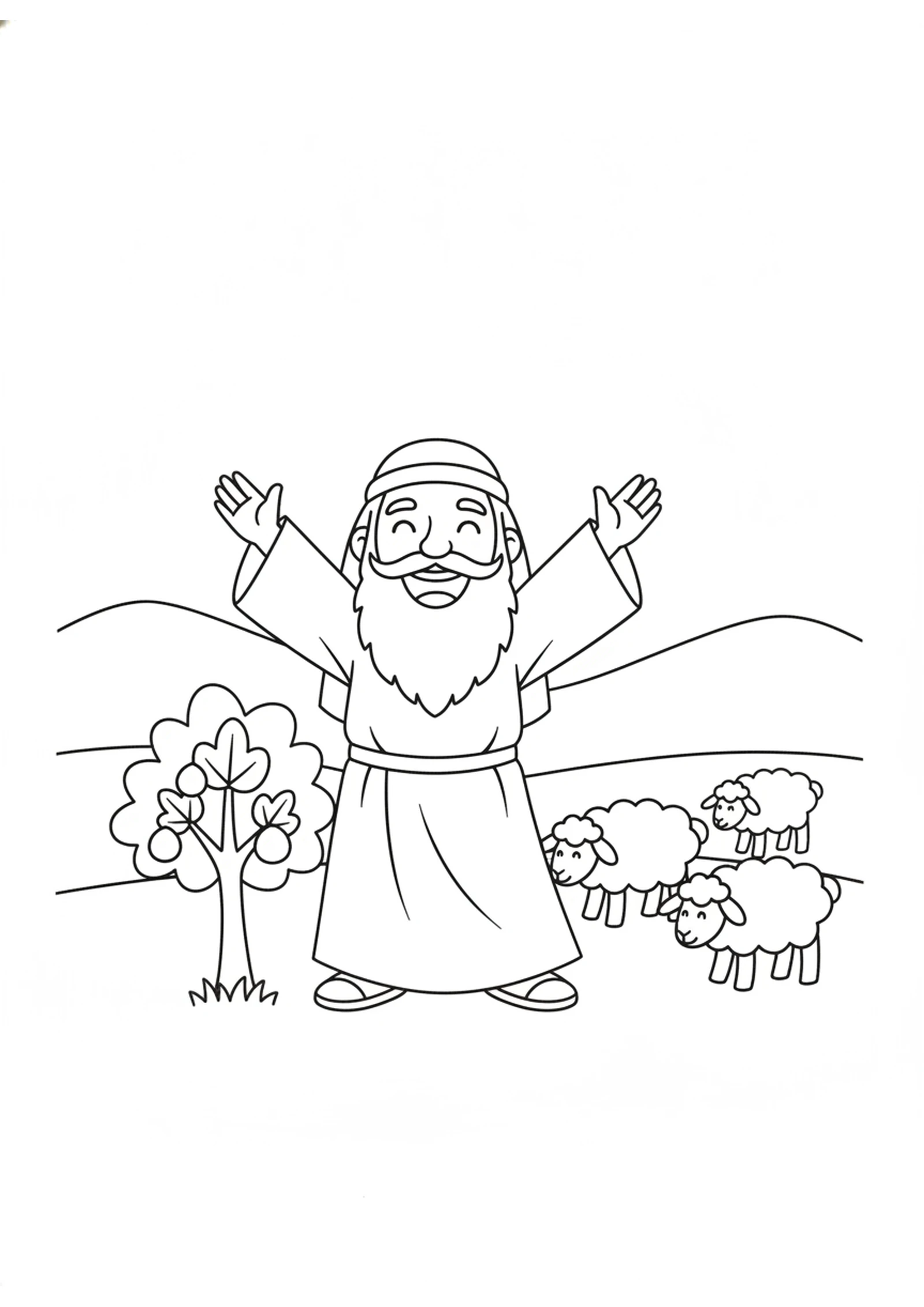 Habakkuk's Happy Song — printable Bible coloring page from Habakkuk’s Big Questions