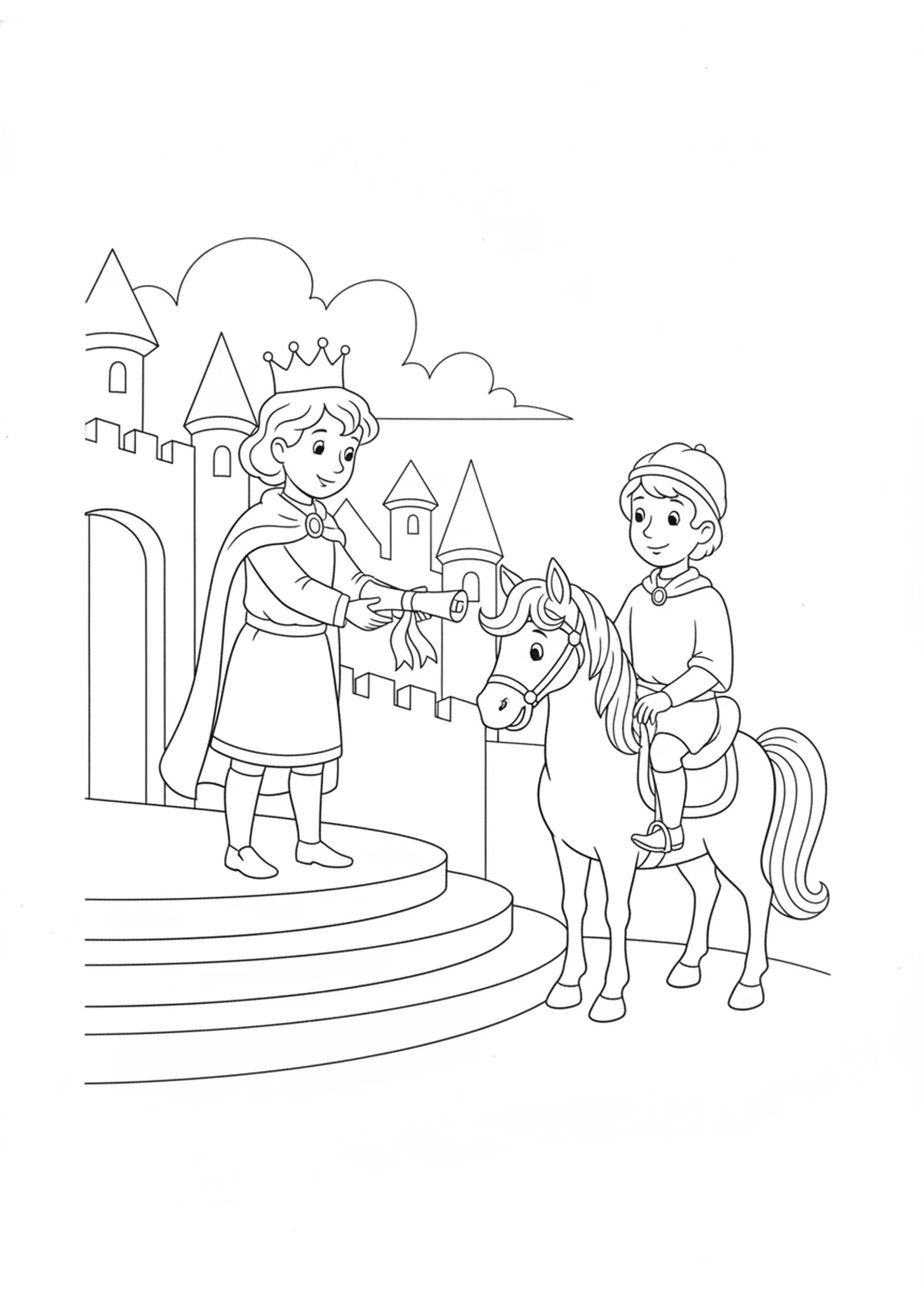 The King's Invitation — printable Bible coloring page from Hezekiah’s Great Passover Invitation