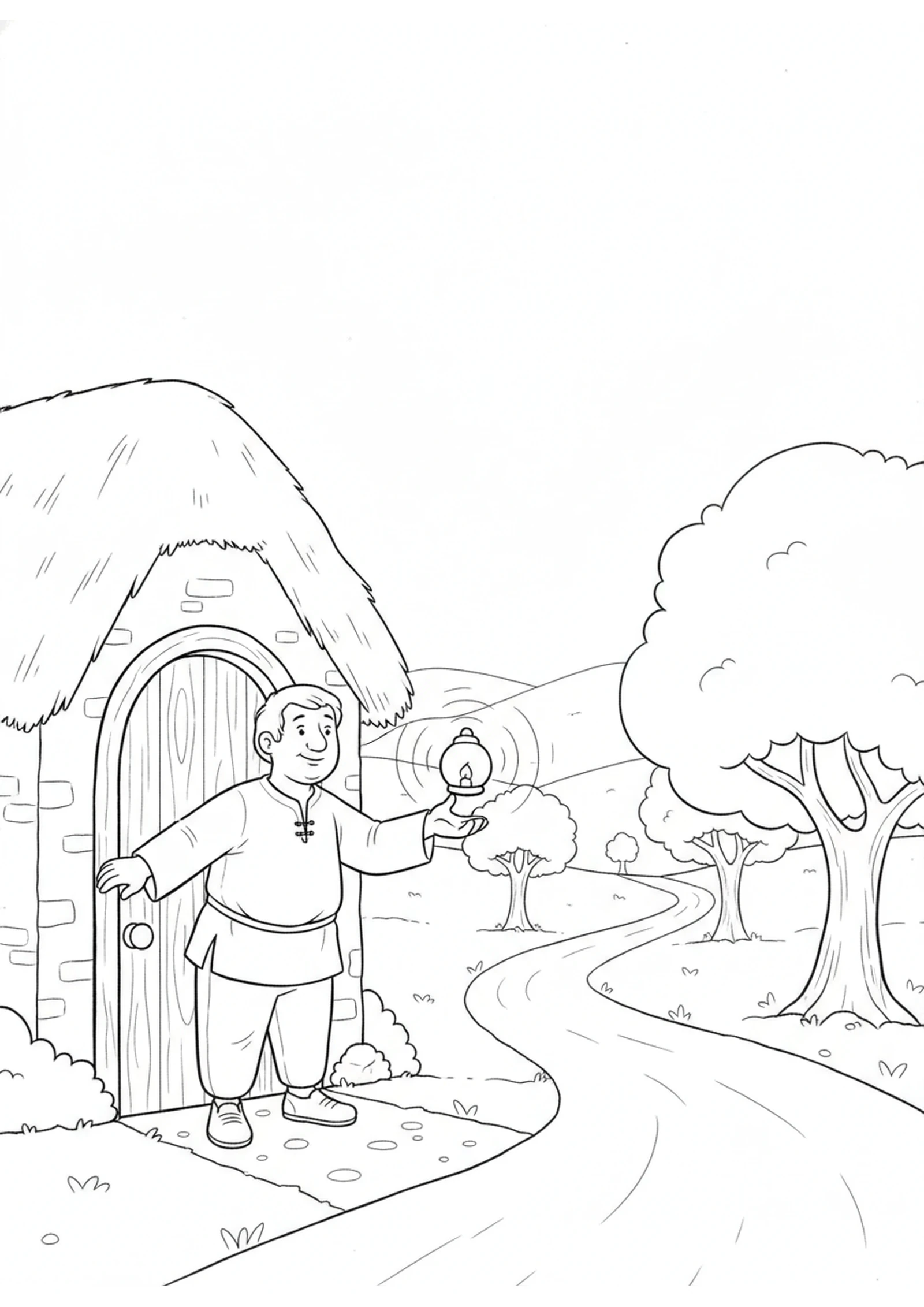 Hosea Waits by the Window — printable Bible coloring page from Hosea’s Faithful Love
