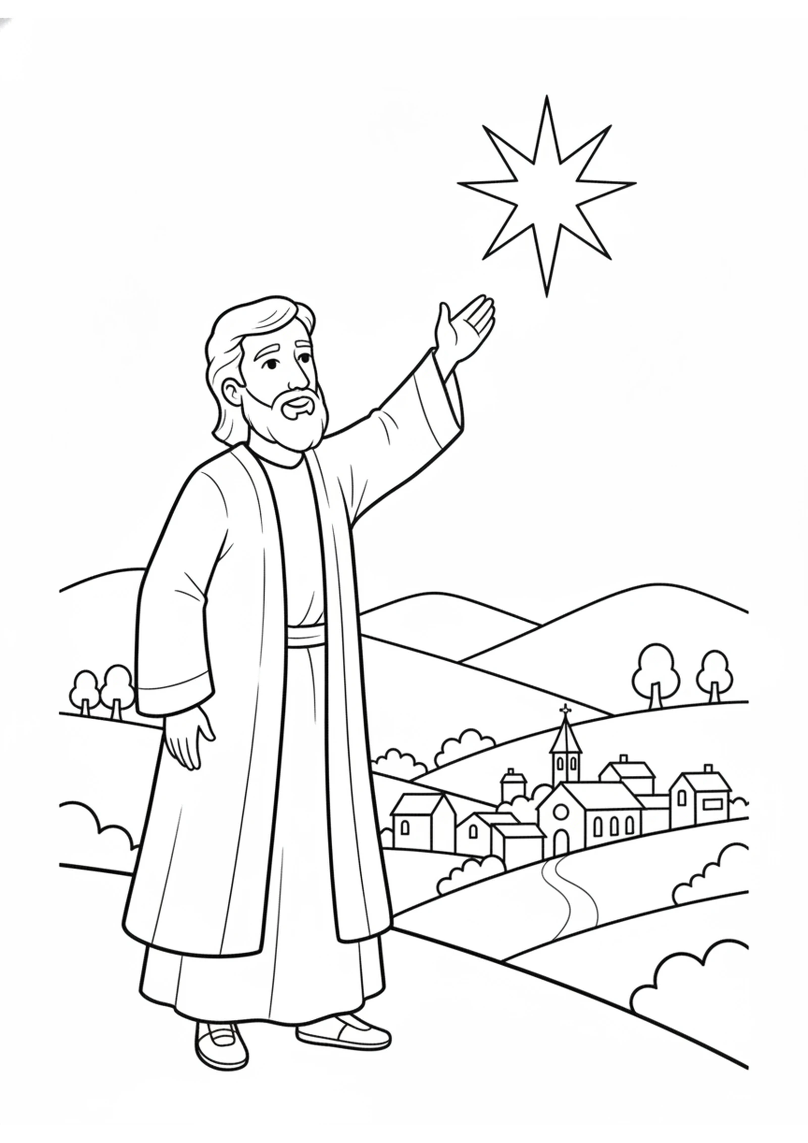Isaiah Shares God's Promise — printable Bible coloring page from Isaiah Foretells the Savior
