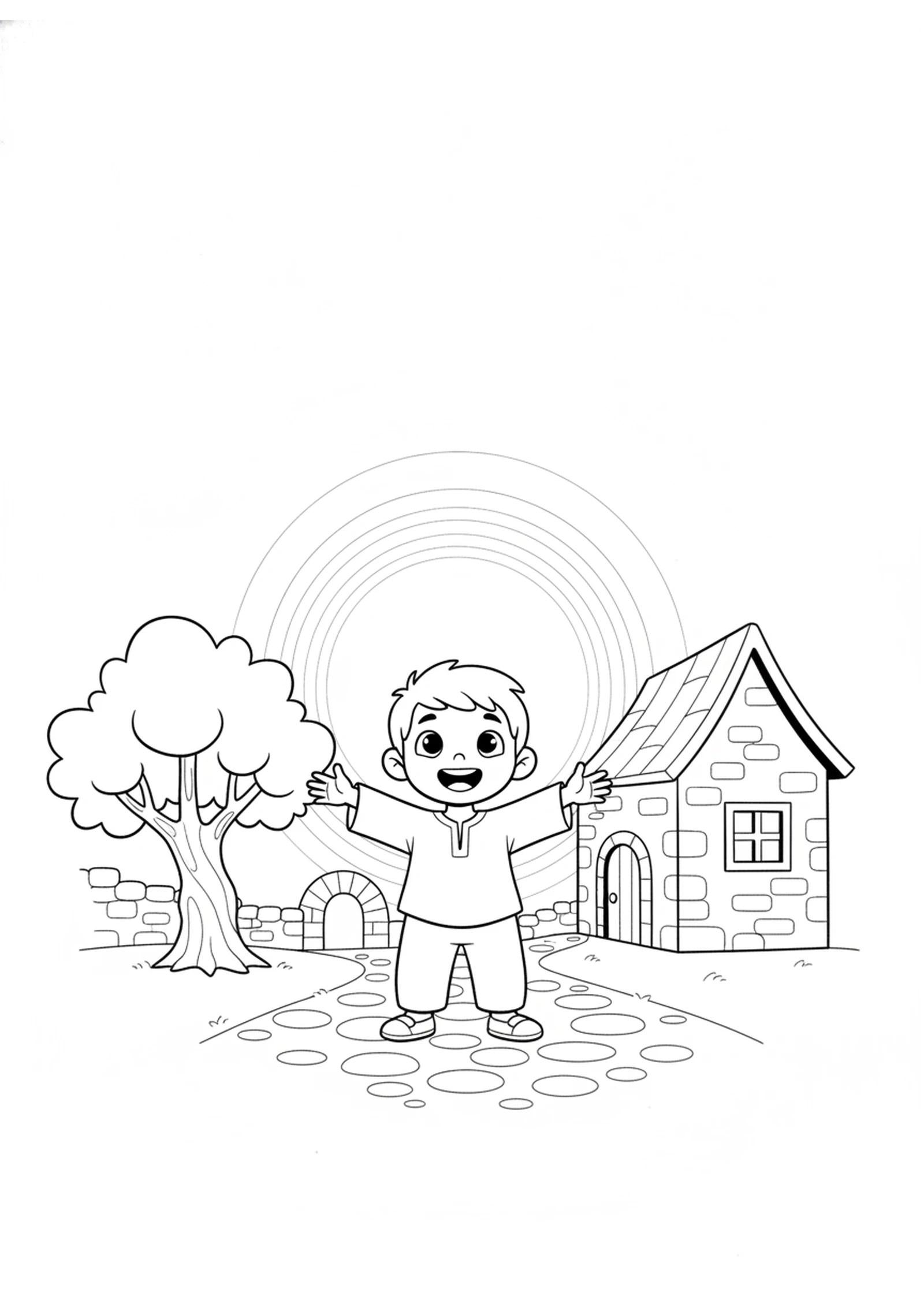 God Calls Young Jeremiah — printable Bible coloring page from Jeremiah, the Young Prophet