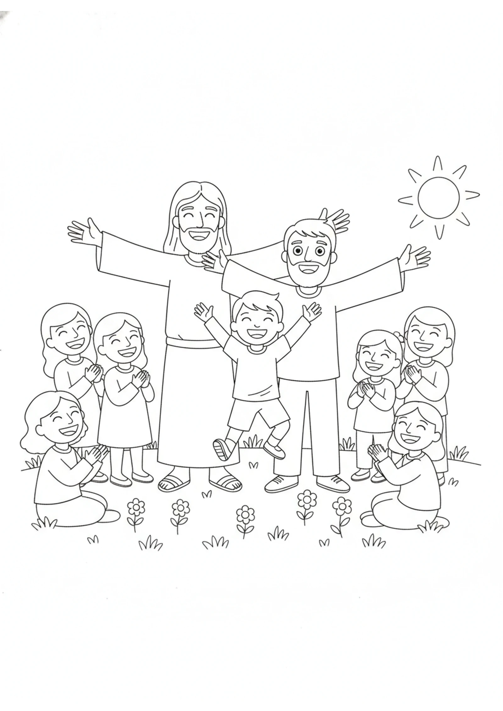 Jesus Brings Good News — printable Bible coloring page from Are You the One? John’s Question from Prison