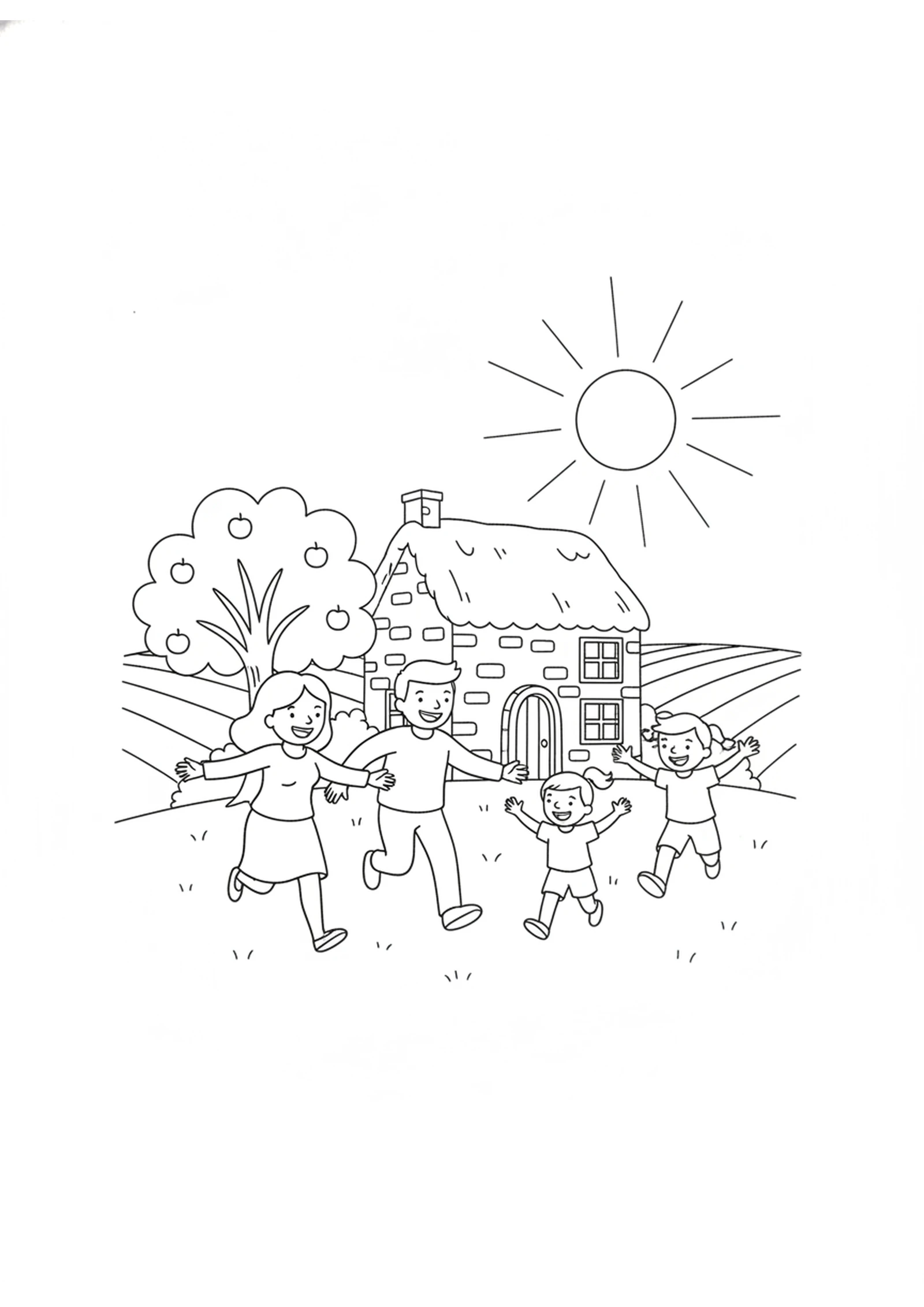 Coming Home Together — printable Bible coloring page from The Year of Jubilee — Everything Set Free