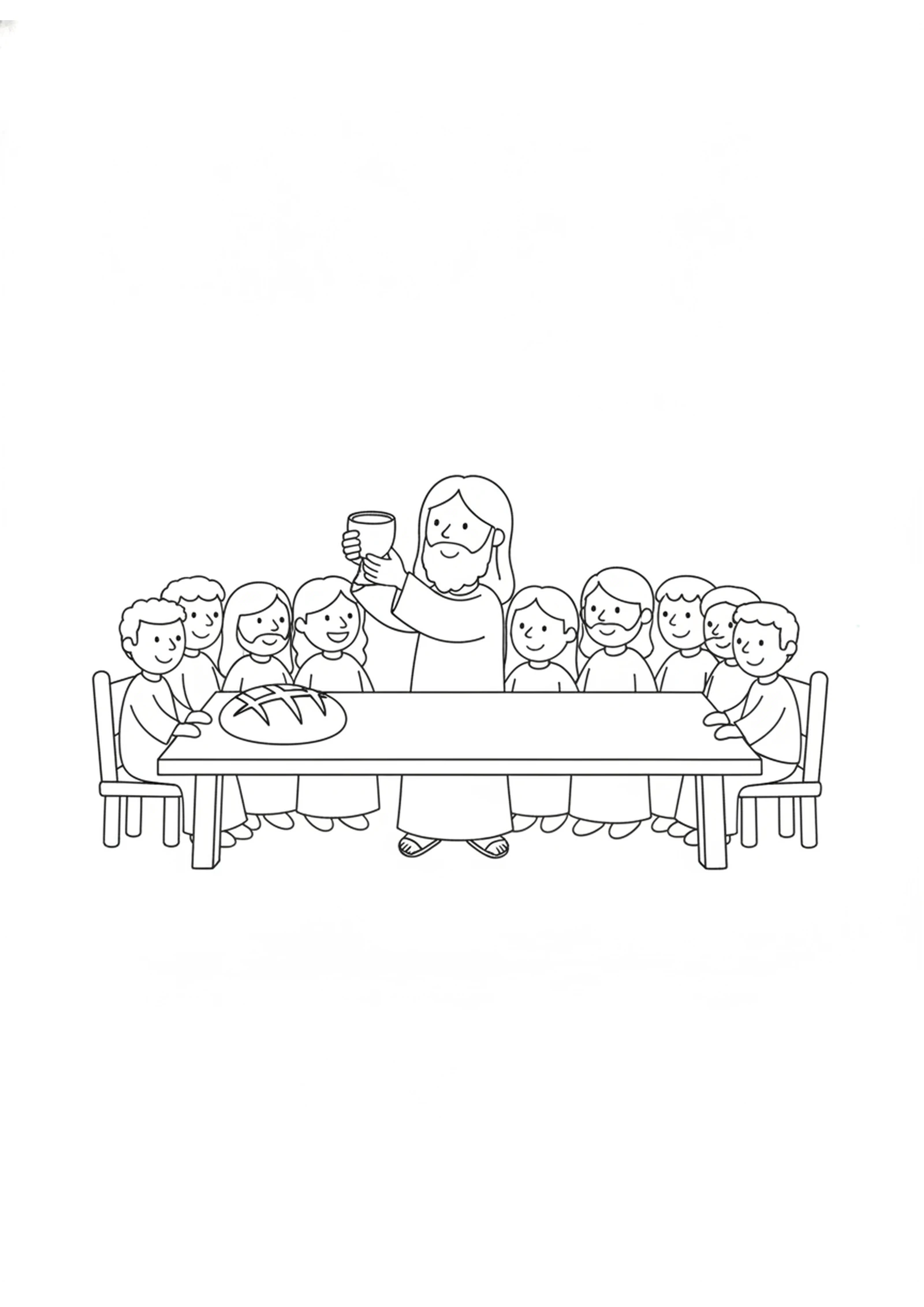 The Special Cup — printable Bible coloring page from The Last Supper