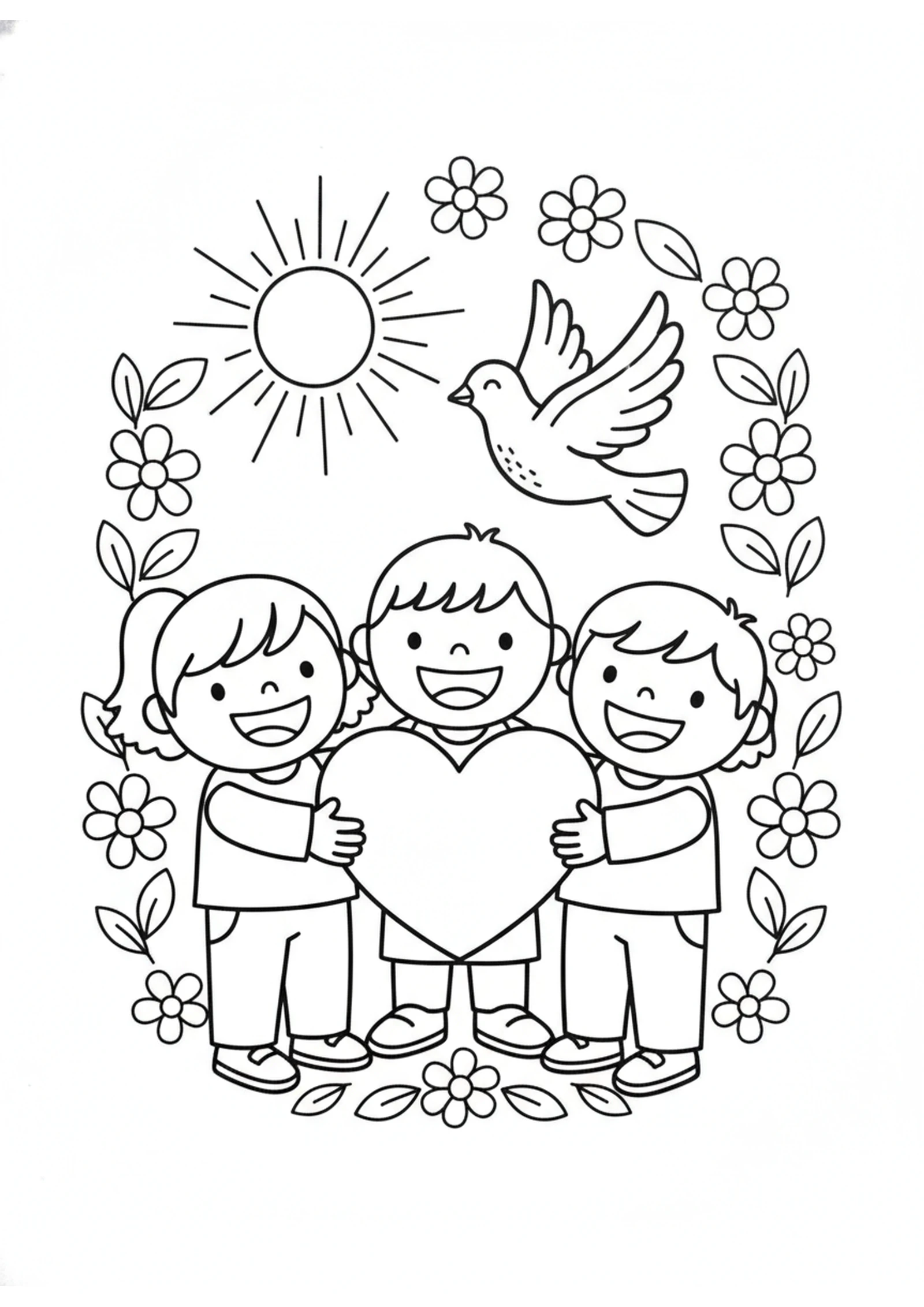 Faith, Hope and Love — printable Bible coloring page from Love Is — The Greatest Gift