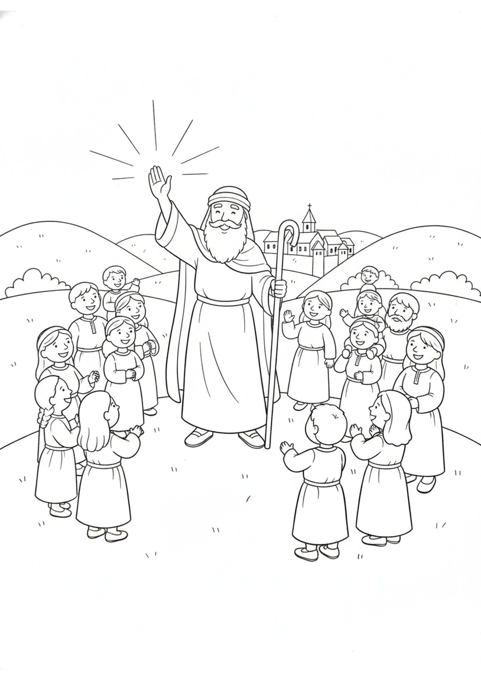 Malachi Shares God's Message — printable Bible coloring page from Malachi — The Coming Messenger
