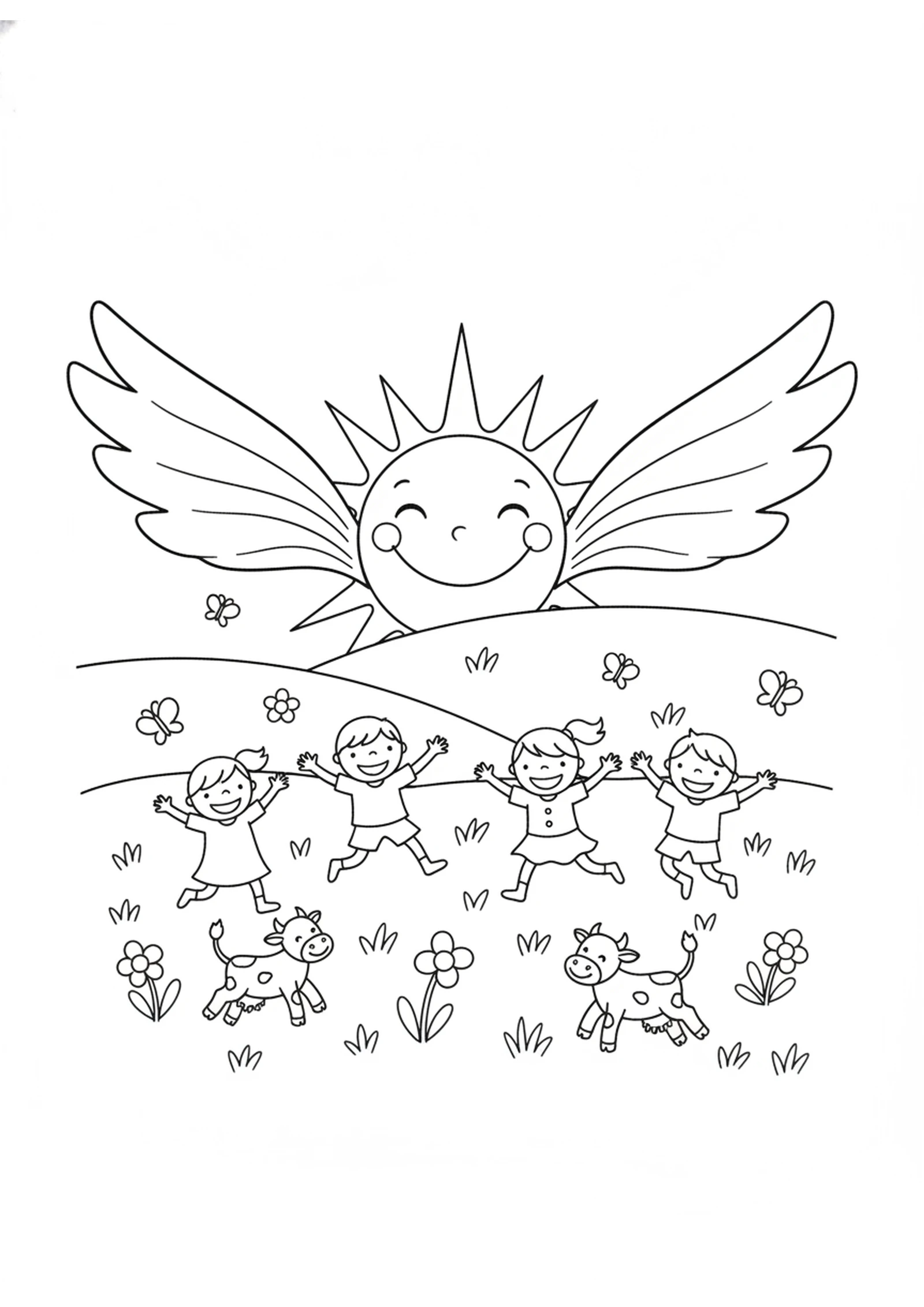 The Sunrise with Healing Wings — printable Bible coloring page from Malachi — The Coming Messenger