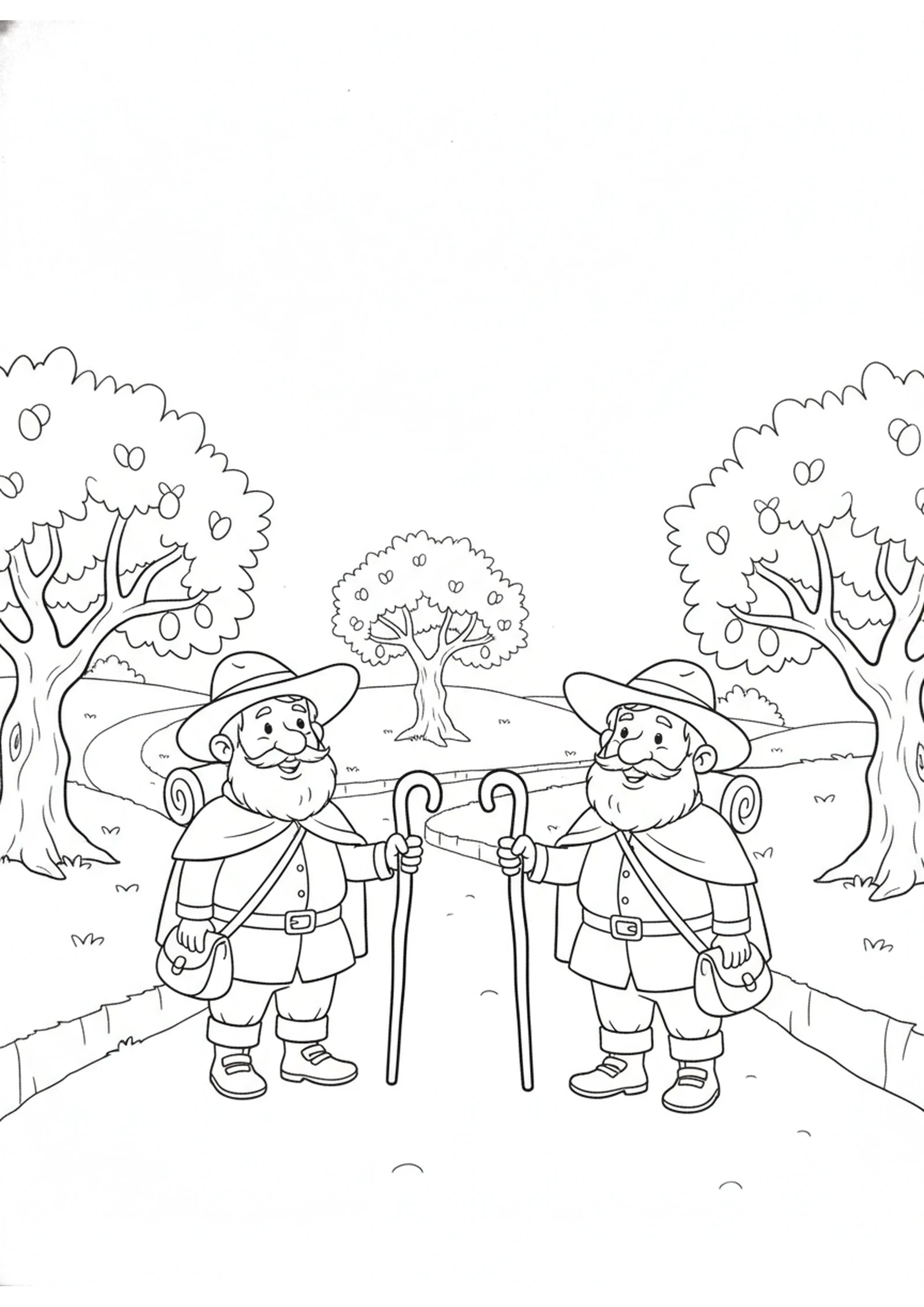 Two Friends, Two Roads — printable Bible coloring page from A Second Chance for Mark