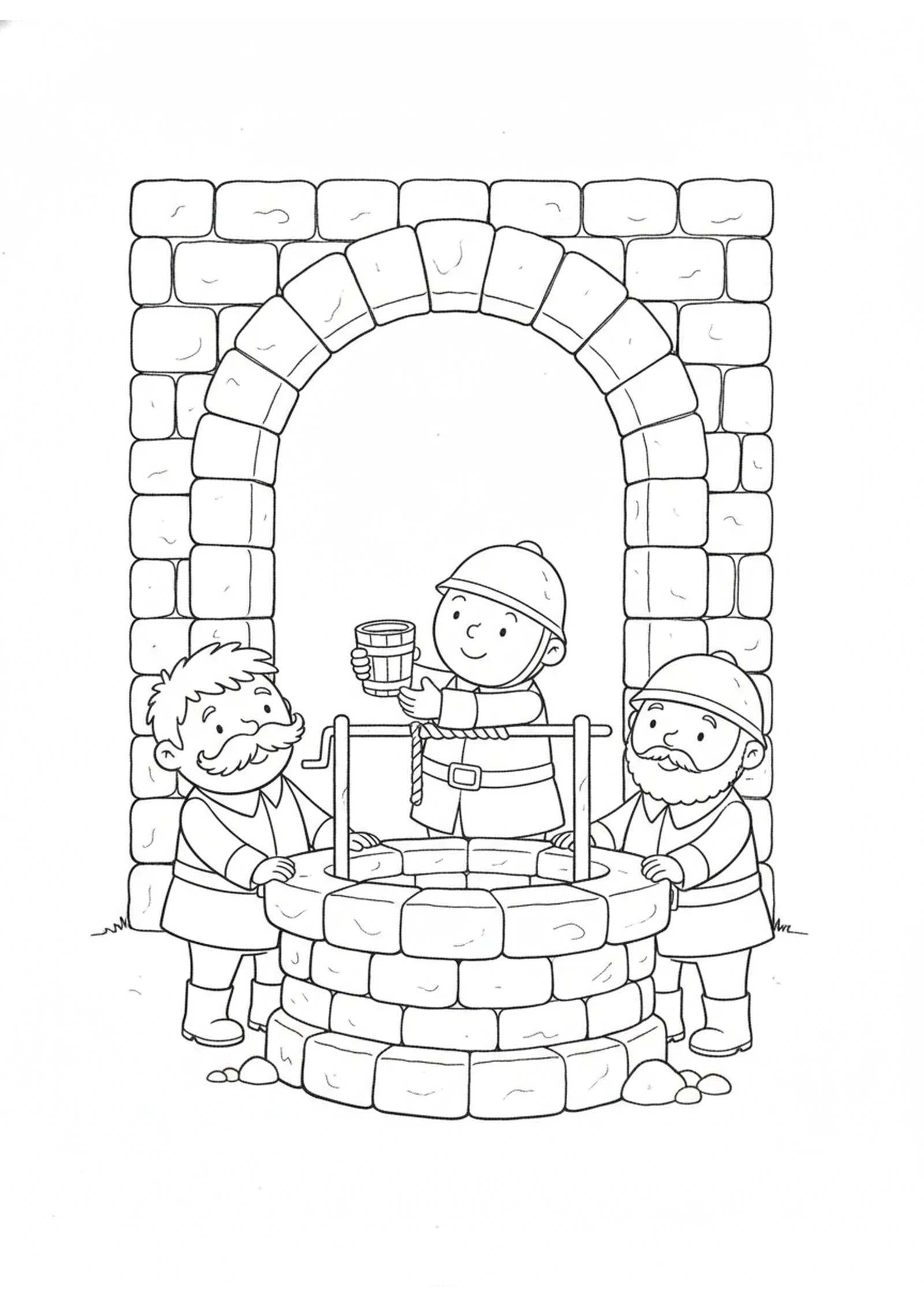 Water from the Well — printable Bible coloring page from Water from Bethlehem’s Well — The Three Mighty Men
