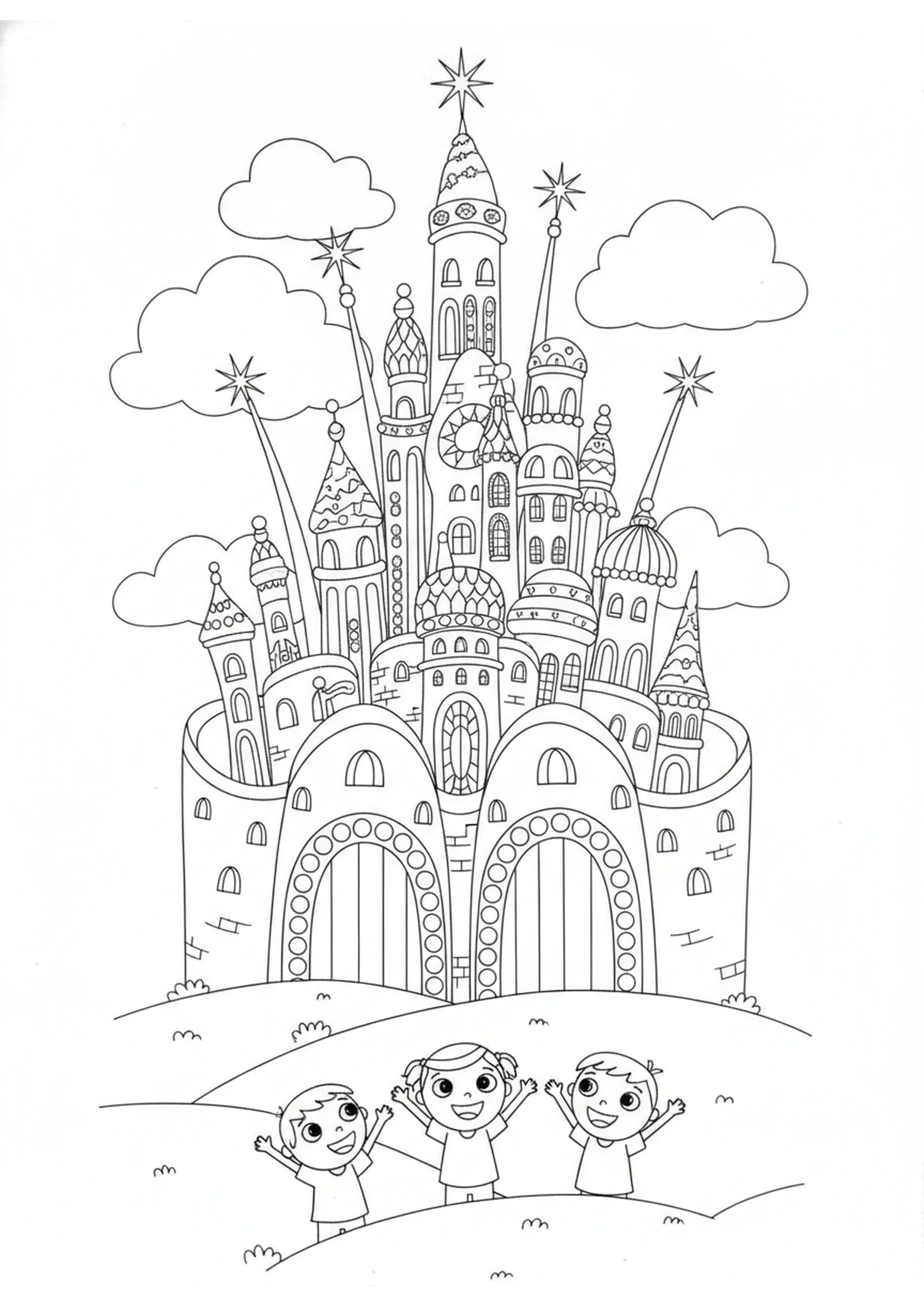 The Shining City Comes Down — printable Bible coloring page from A New Heaven and a New Earth