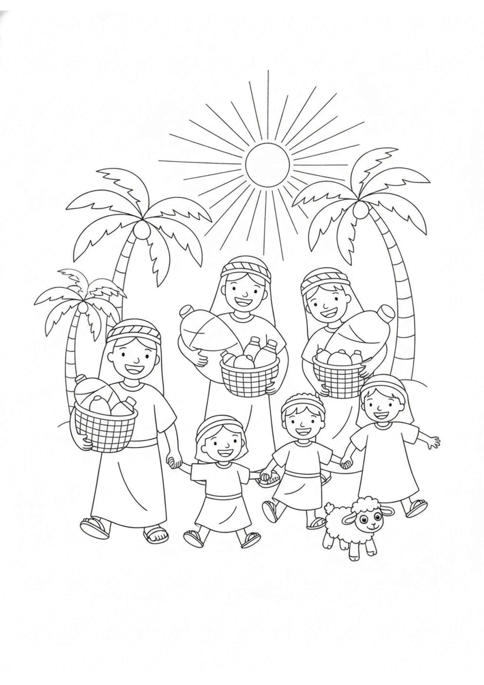 Free at Last! — printable Bible coloring page from The Ten Plagues of Egypt