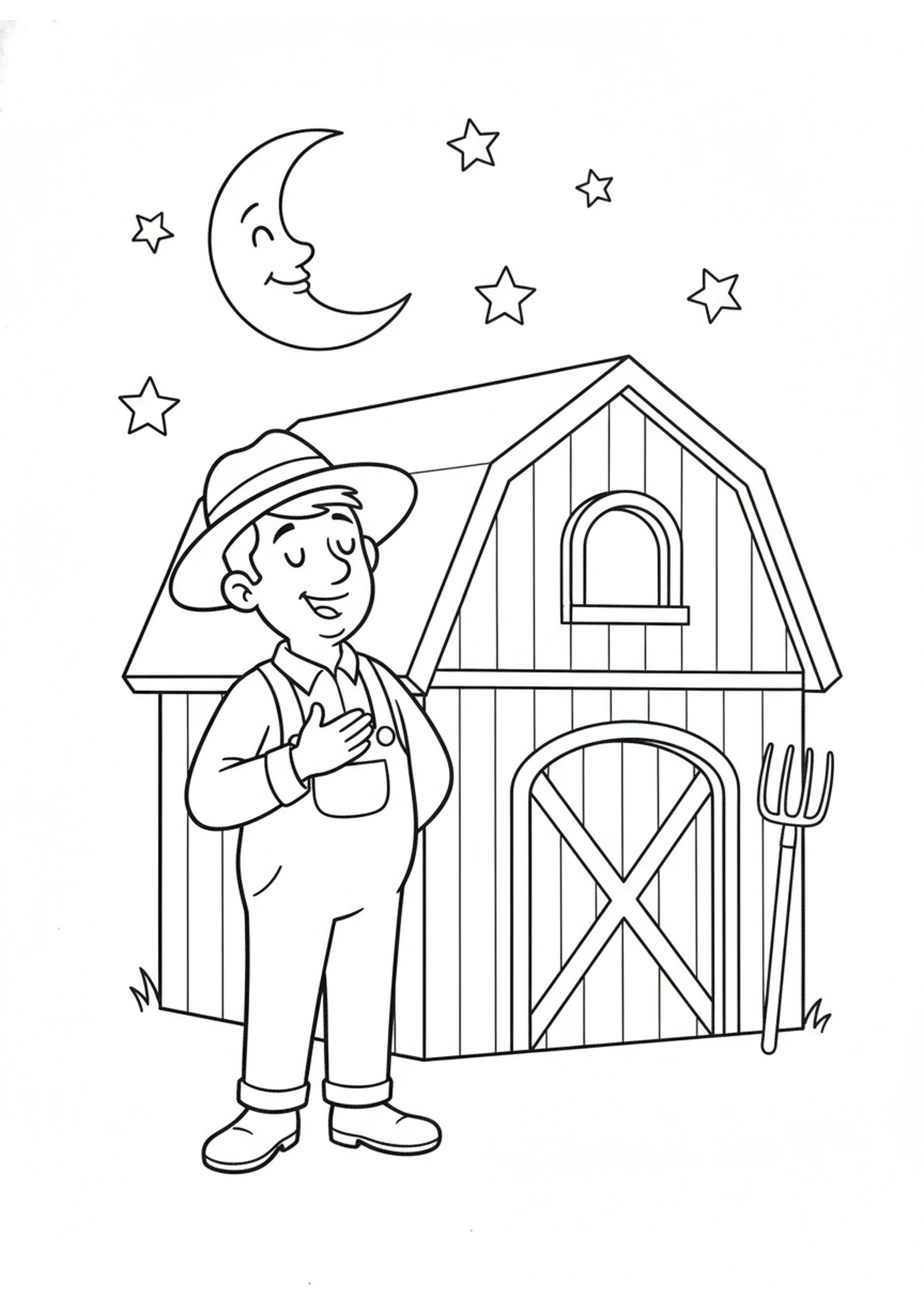 God Speaks Under the Stars — printable Bible coloring page from The Rich Fool