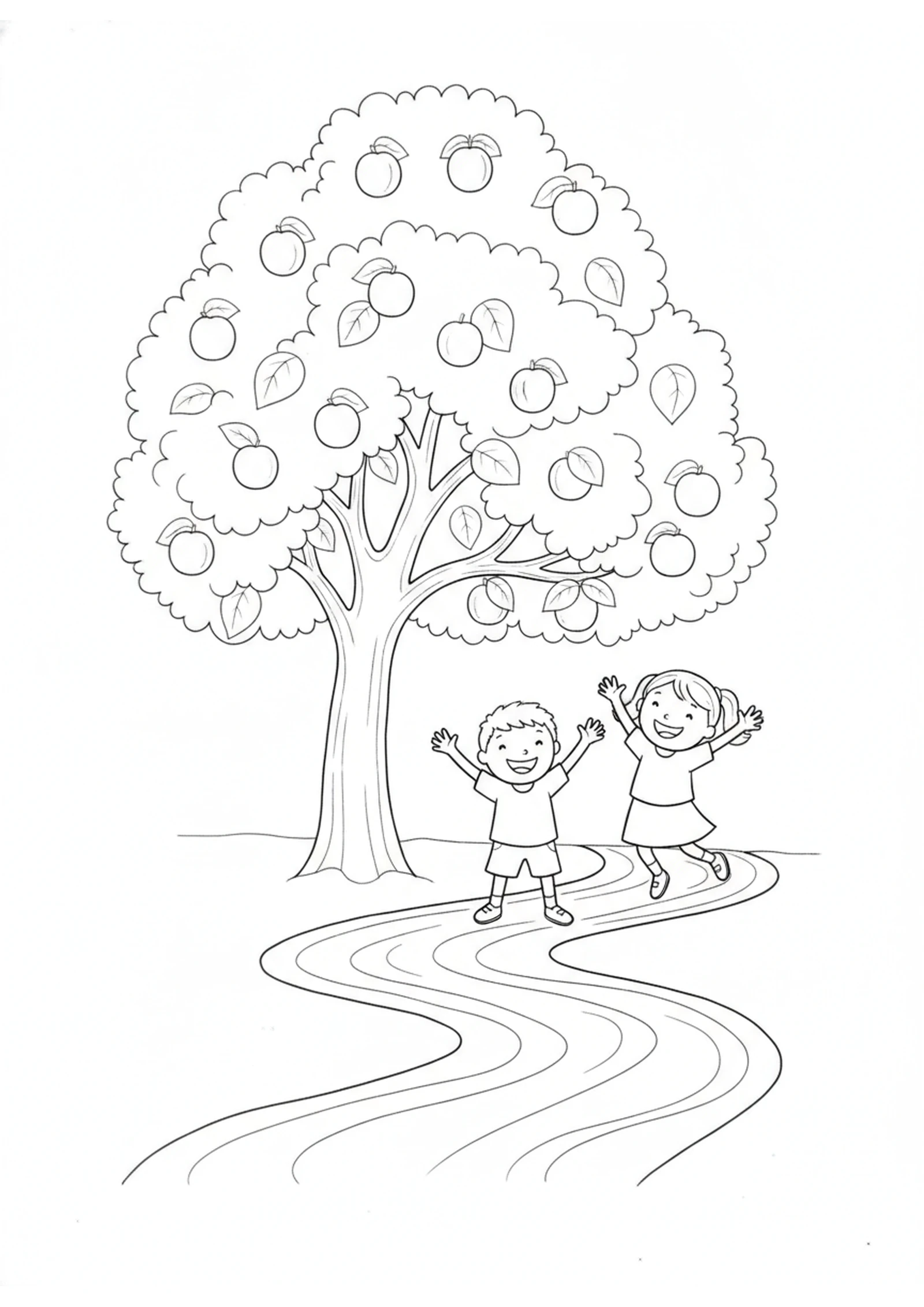 The Tree of Life — printable Bible coloring page from The River of Life — Jesus Is Coming Soon