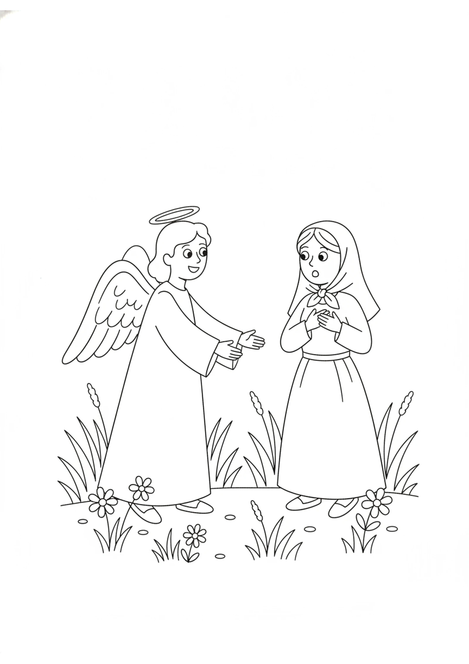 The Shining Messenger — printable Bible coloring page from Samson Is Born