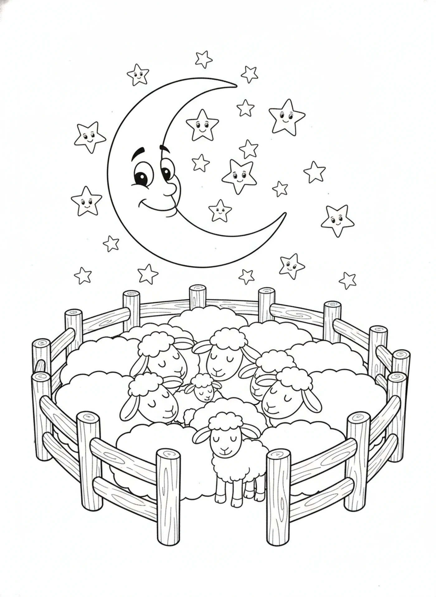 Home Again — printable Bible coloring page from The Lost Sheep