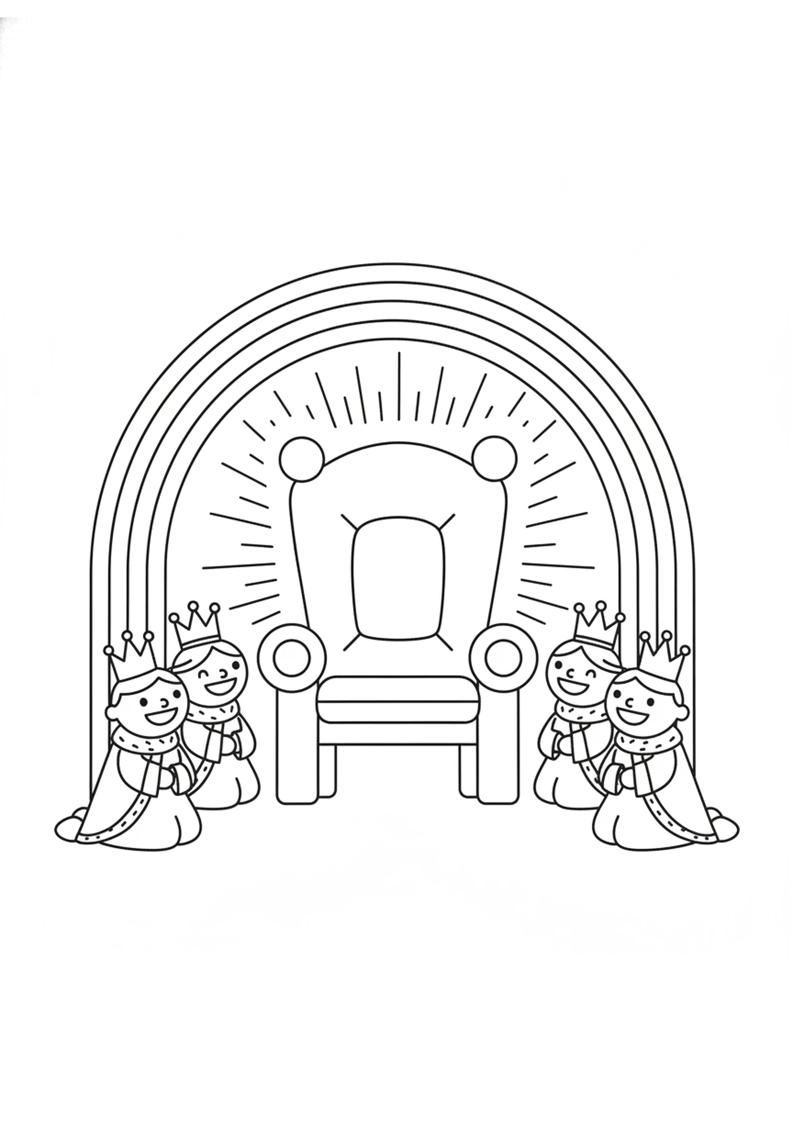 Heaven's Shining Throne — printable Bible coloring page from The Throne Room of Heaven