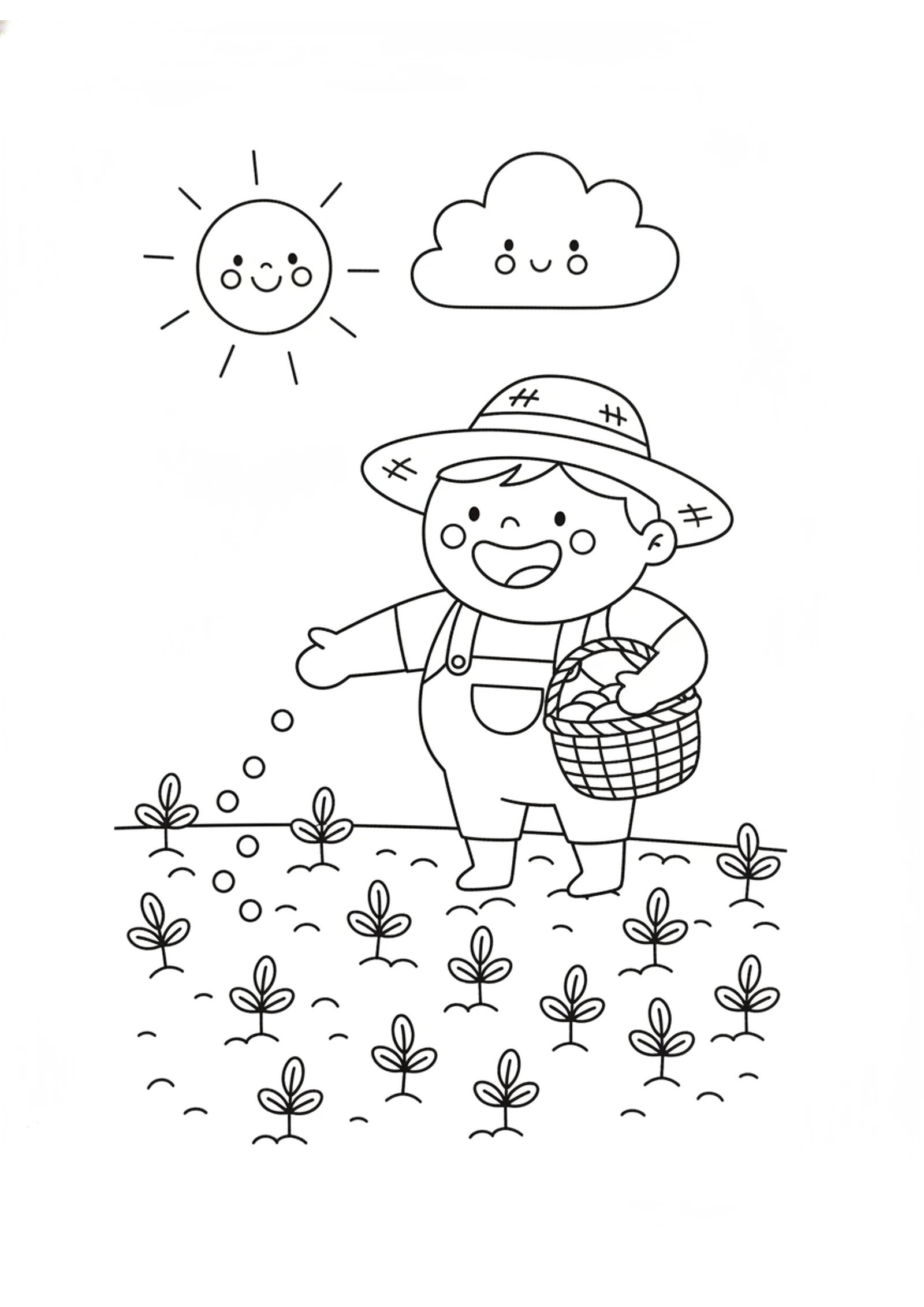 A Time to Plant Seeds — printable Bible coloring page from A Time for Everything