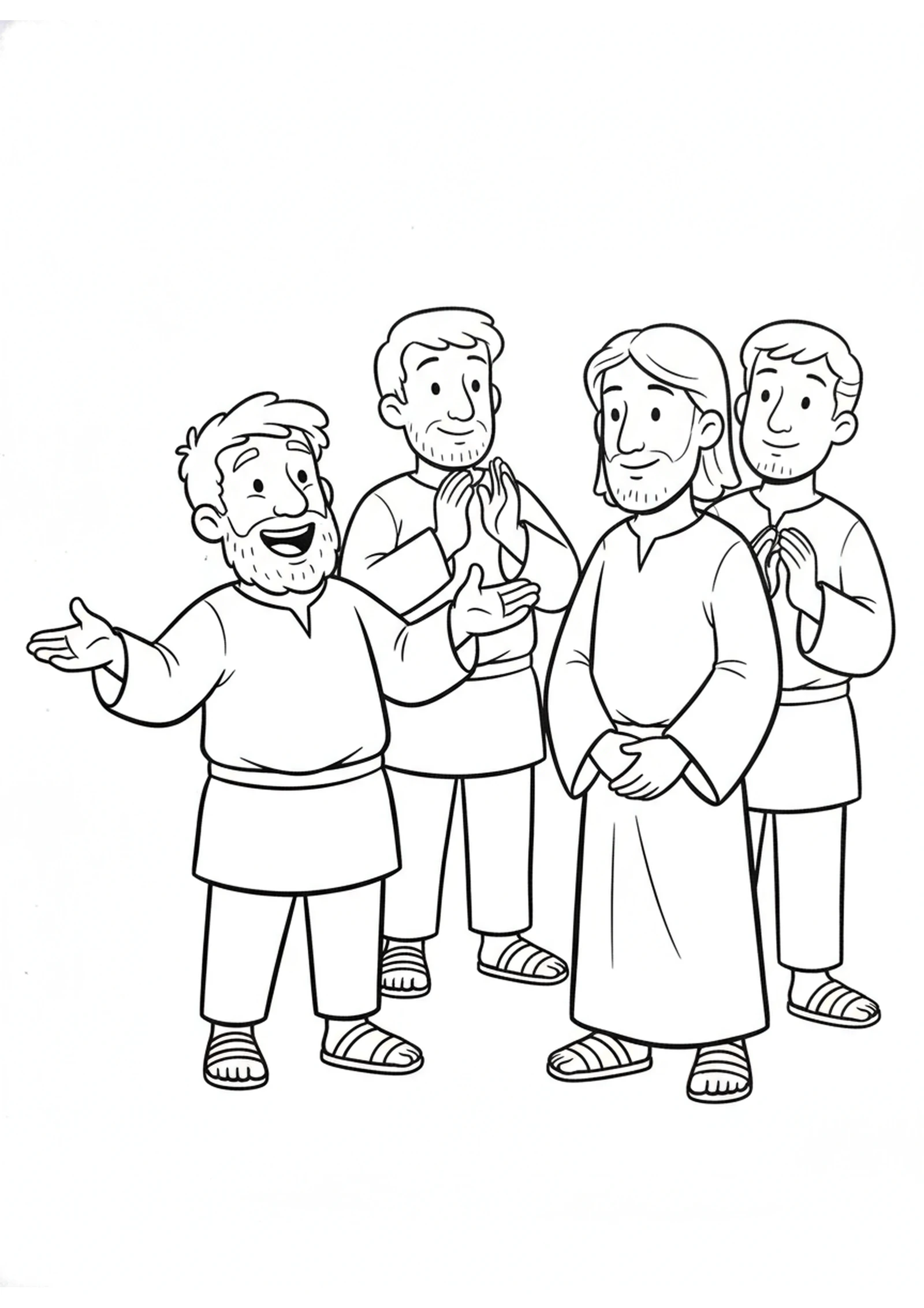 Peter's Brave Answer — printable Bible coloring page from Who Do You Say I Am?